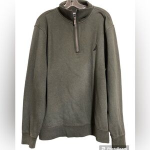 Nautica green 3/4 zip pull over size Xl